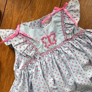 Cottagecore Polka Dot Baby Dress 6 months
